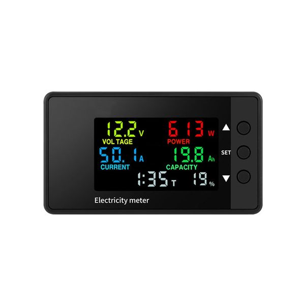 6-In-1 Voltmeter Ammeter Dc 7.5-100V Wattmeter 0-20A Compatible with None
