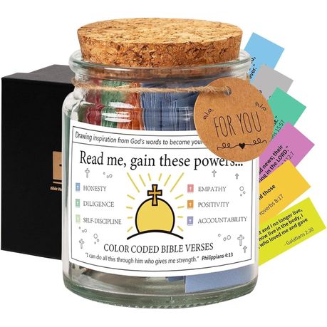 Bible Verse Jar, Scripture Prayer Cards Hope Jar,Prayer Jar (B) Image