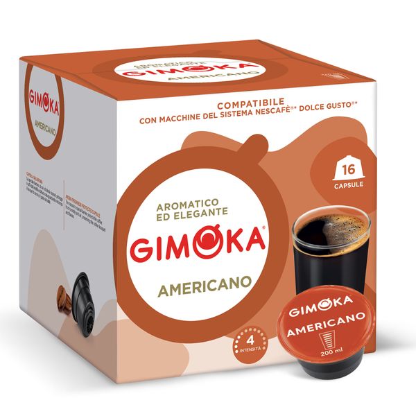Gimoka Americano - 16 Nescafe Dolce Gusto Compatible Coffee Capsules