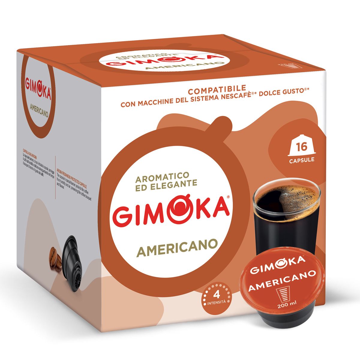 Gimoka Americano 16 Nescafe Dolce Gusto Compatible Coffee