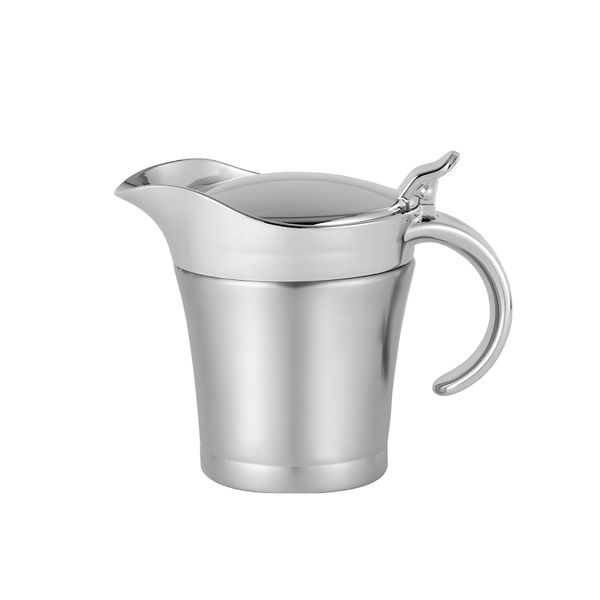 Double Walled Stainless Steel Insulated Sauce Jug - Silver - 400ml