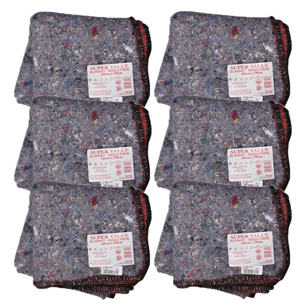 Pet Blanket Budget Super Value (190 x 140cm) - 6 Pack