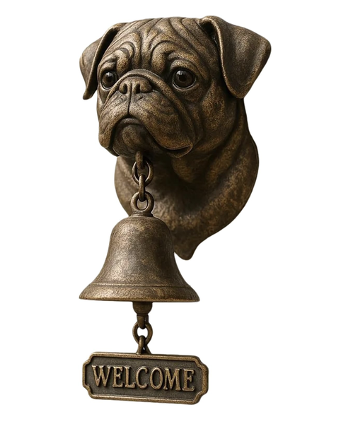 Decor Hanging Wall Mounted Retro Dog Welcome Doorbell Sign - 20cm