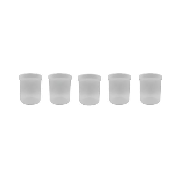 5 Pack 500g Plastic Tubs with Lids - Airtight, Reusable Storage Containers