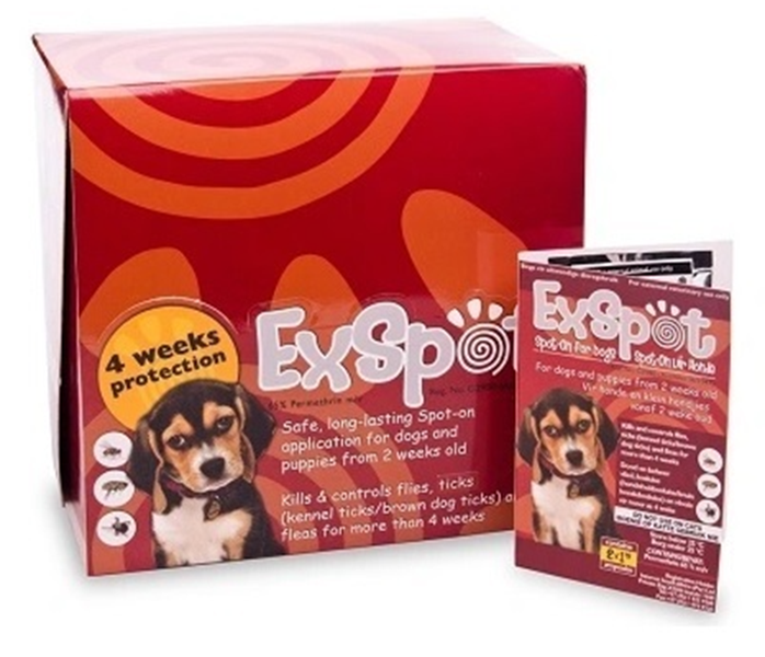 MSD - Animal Health - Exspot Tick &amp; Flea Spot On For Dogs x20 In The Box