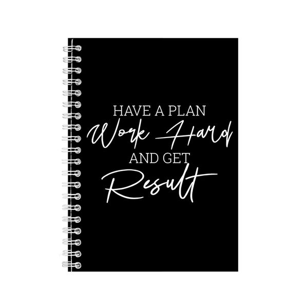 Results A5 Notebook Spiral and Lined Motivational Saying Graphic Notepad169