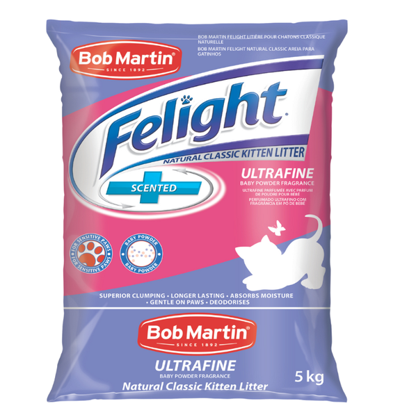 Bob Martin - Felight 5kg Ultrafine Kitten Litter, Natural Classic Scent