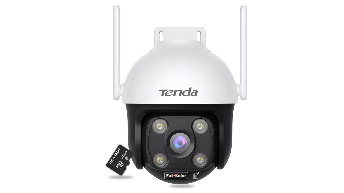 Tenda CH7 Ai Security Camera Family Yard,Farm,Shop,Restaurant + 64GB Card