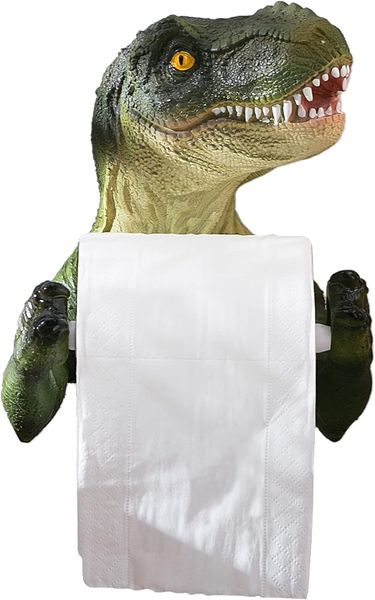 Dinosaur Toilet Paper Holder Wall Mount, Dino Towel Holder for Bathroom Wall