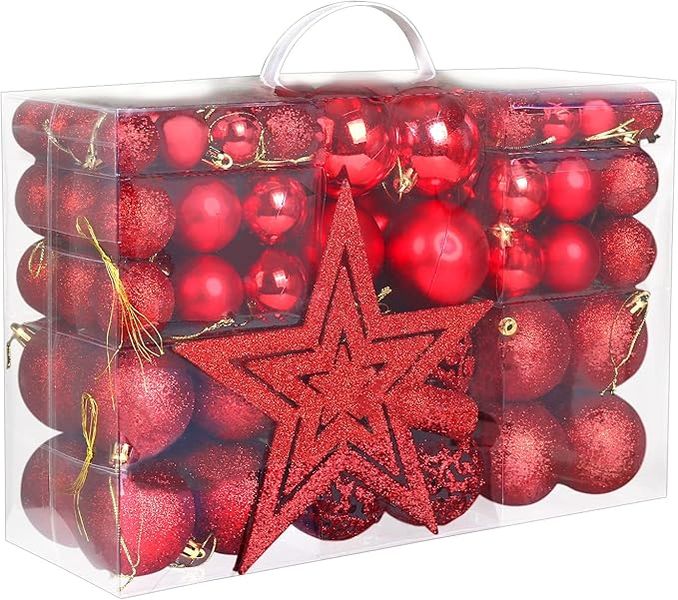 Christmas Hanging Balls Decoration - Red