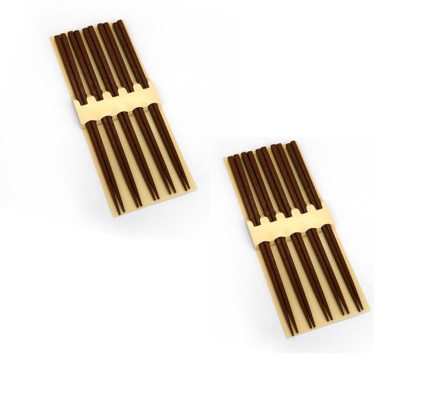 Luxury Reusable Japanese Bamboo Wood Chopsticks - 10 Pairs