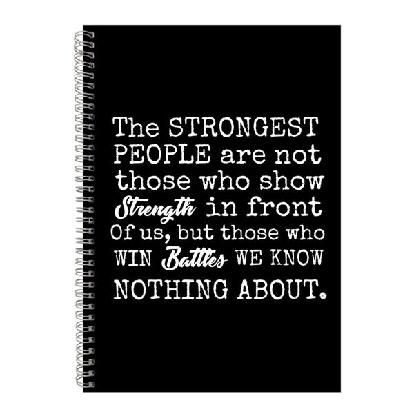 Win A4 Notebook Spiral Lined Motivational Sayings Graphic Notepad Gift 169