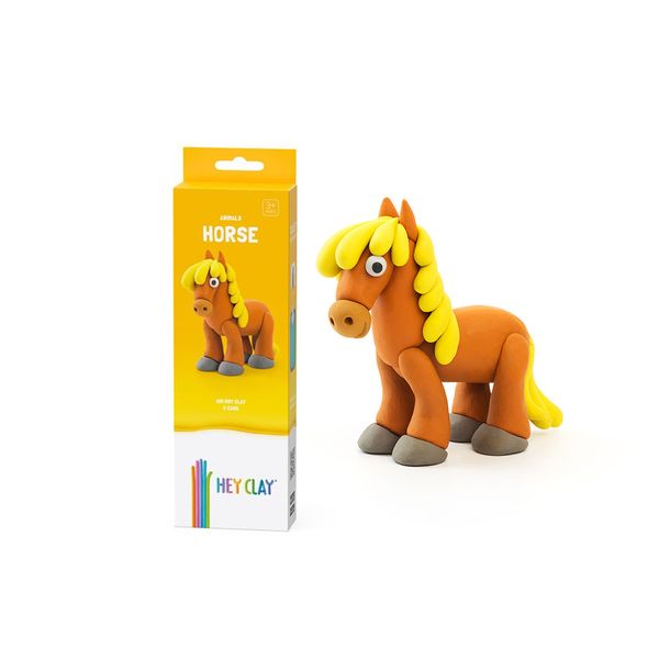 Hey Clay: Modelling Air-Dry Clay with Fun Interactive App - Horse, 3 Cans