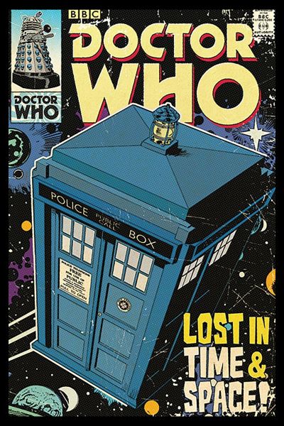 Doctor Who (Lost In Time &amp; Space) Poster with Black Frame