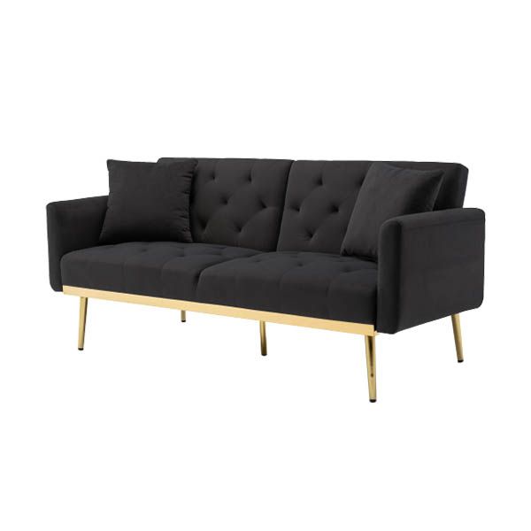 Roma Velvet Sofa Bed 3 Seater With Gold Legs | Buy Online in South ...