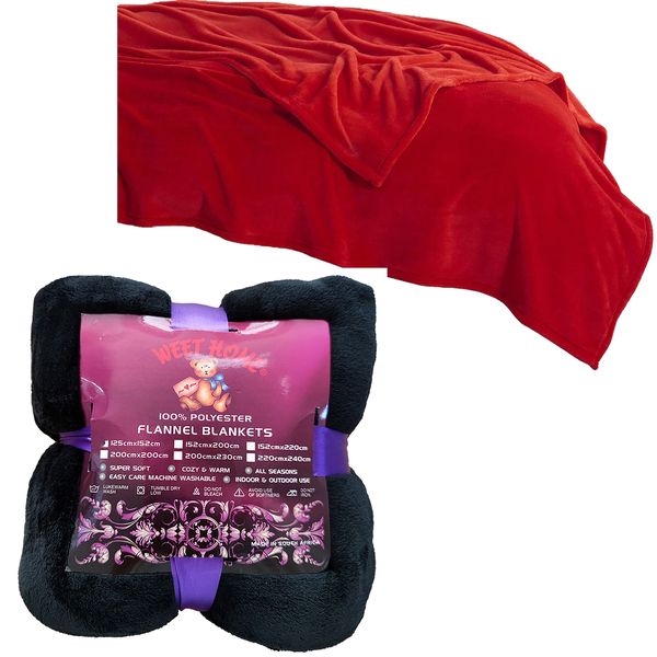 Silky - Soft Flannel Blanket - 2 Pieces Value Pack - Multiple colour
