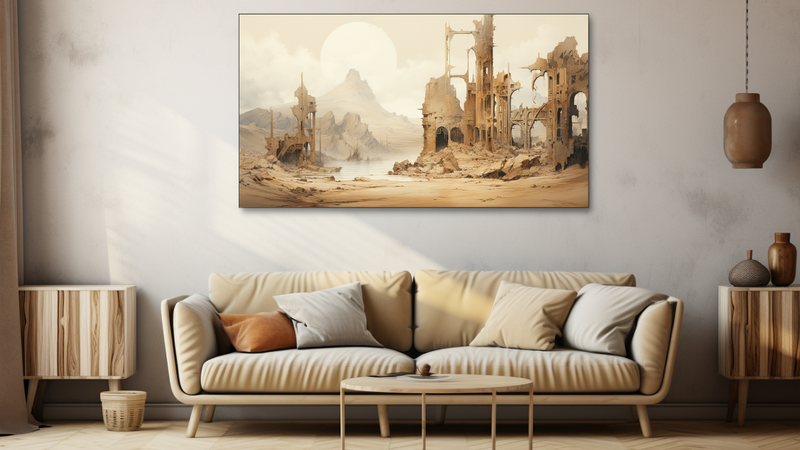 Canvas Wall Art - Lost Cityscape Abstract - HD0185
