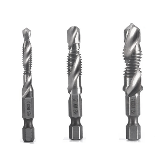 3 Pcs M6 M8 M10 High-Speed Steel Titanium Plated Compatible with None