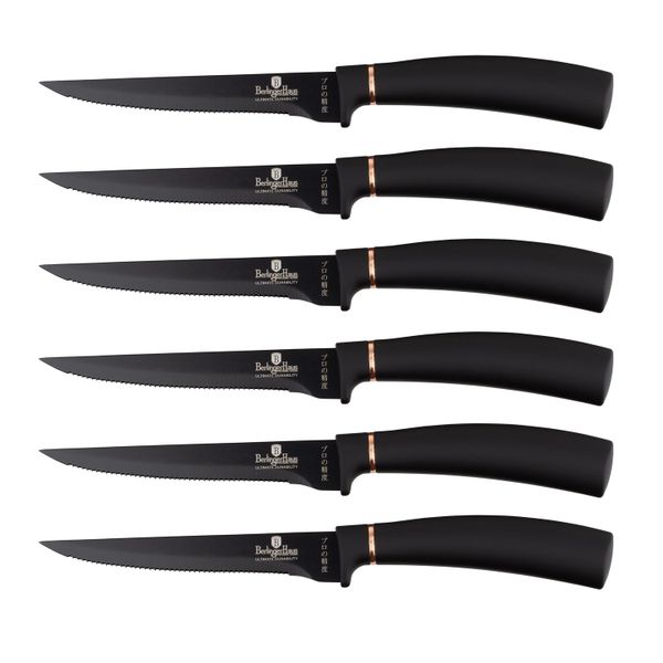 Berlinger Haus 6-Piece Steak Knife Set - Black Rose