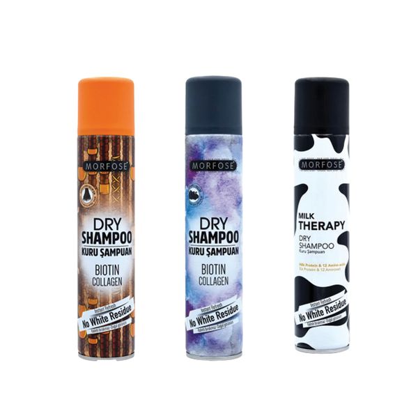 Morfose Dry Shampoo Variety Pack - 3-in-1 Hair Care Solutions 3x200ml