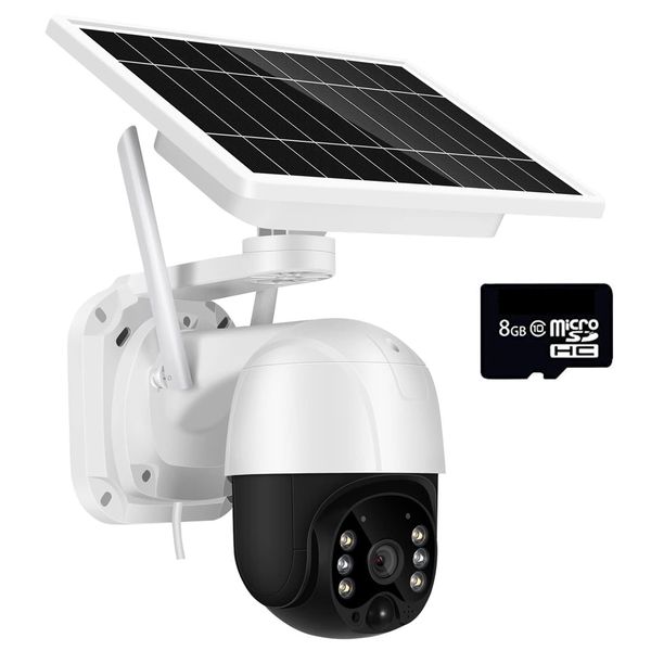 Smart Solar Powered Wireless Surveillance Security Camera &amp; 8GB SD Card