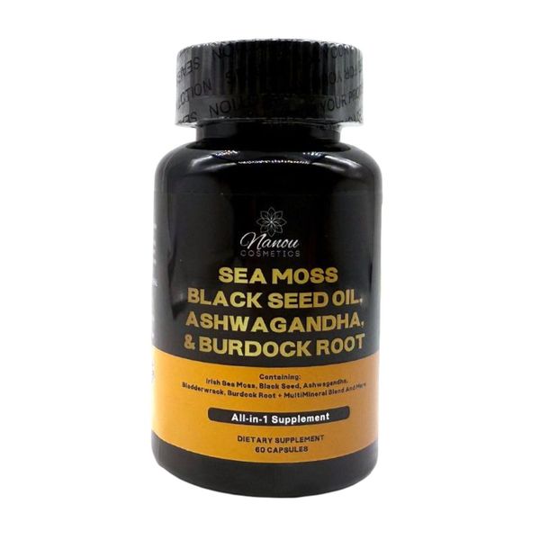 Sea Moss Black Seed oil Ashwagandha &amp; Burdock Root