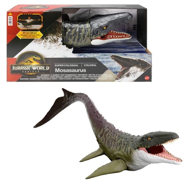 Jurassic World Rebirth Super Colossal Mosasaurus Action Figure,