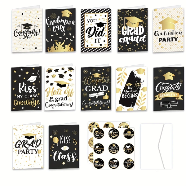 Handwritten Graduation Season Envelope Greeting Cards -26 Piece Set