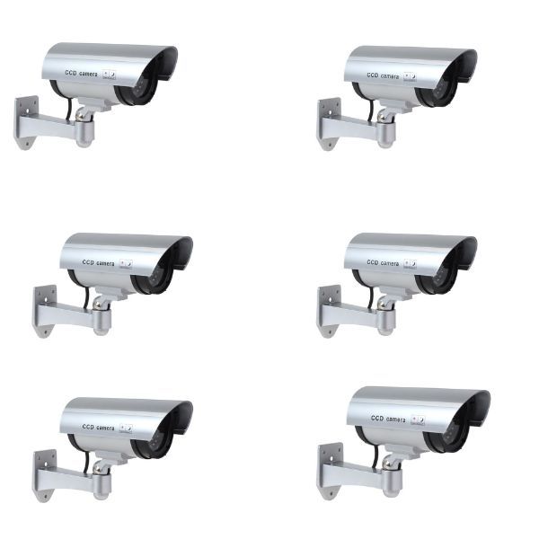 Fake Dummy Waterproof IR LED Security Camera.Pack of 6