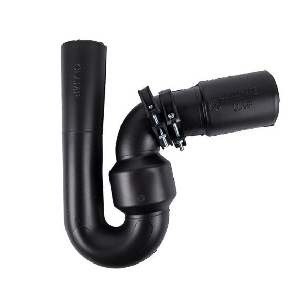 Plain Rubber Trap - Fitting - 38mm x 38mm - Black - Bulk Pack of 6