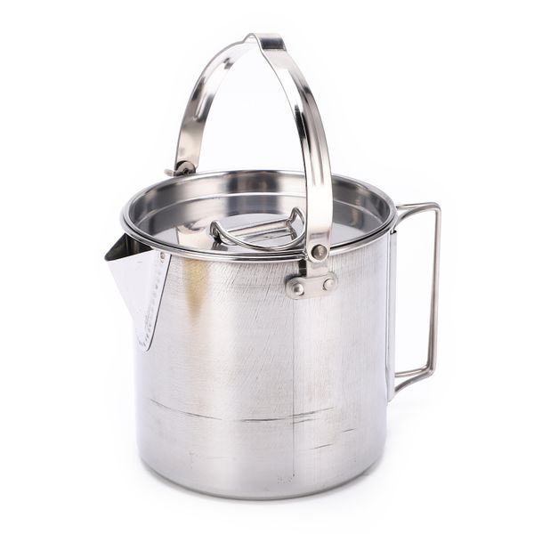 Stainless Steel Camping Kettle HeatResistant Anticorrosion Portable