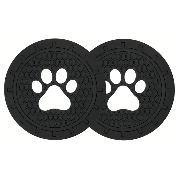 Dog Paw Silicone Car Cup Holder Coasters - 2pcs