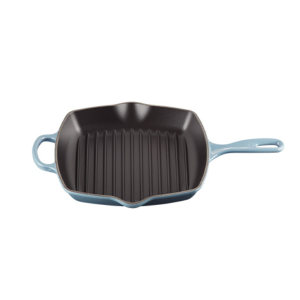 Le Creuset Signature Cast Iron Square Skillet Grill - Chambray