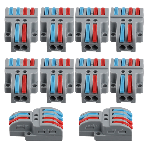 10 Pieces Quick Compact Cable Connector NC-422 Grey