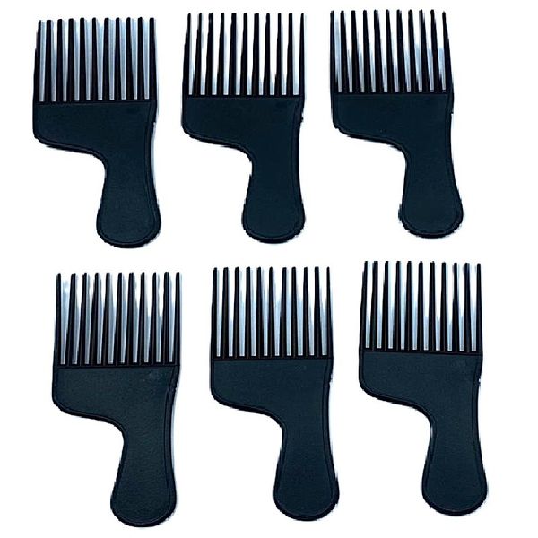 Afro Pick Comb Wide Tooth Fork Comb For Styling Bulk Set (6pack)