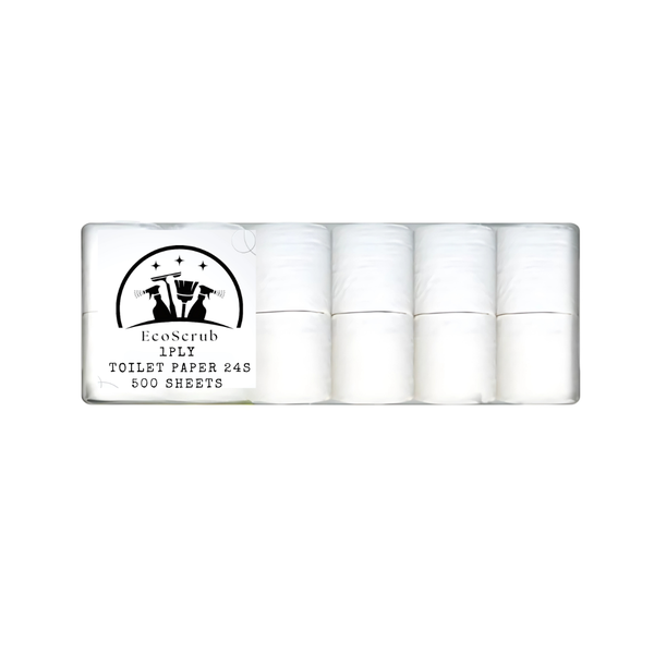 EcoScrub 1Ply Toilet Paper 24s 500 sheets