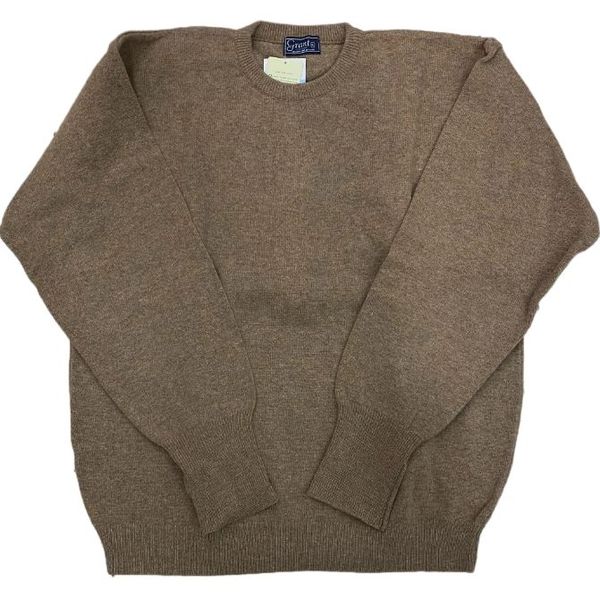 Grant - Mens Plain Taupe Crew Neck Jersey - ST-5777