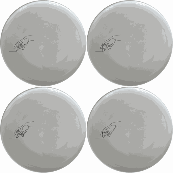 Drawing Hand Dinner Plate Set of 4 - Range 1