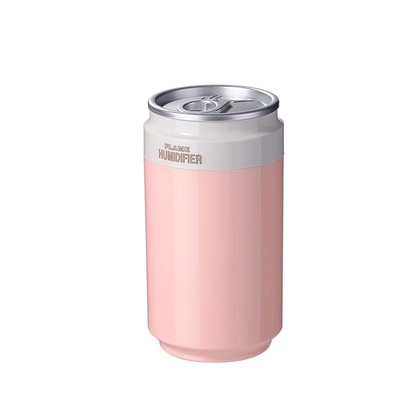 260ml Portable Mini Can Design Humidifier With Color Changing Flame Light