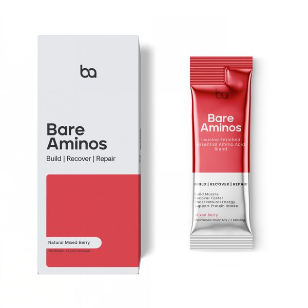 Bare Aminos: Essential Amino Acid Formula | Mixed Berry | 20 x Sachets