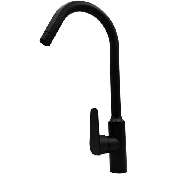 Black Kitchen &amp; Washbasin Faucet - Matte Black, Lever Handle