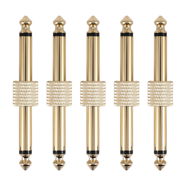 5 Pcs 1/4 Inch 6.35 Mm Guitar Effects Pedal Connector Coupler Jack