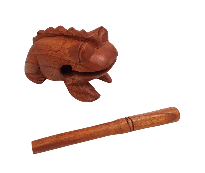 Guiro Rasp Wooden Frog Insturment with Scraper- 12cm