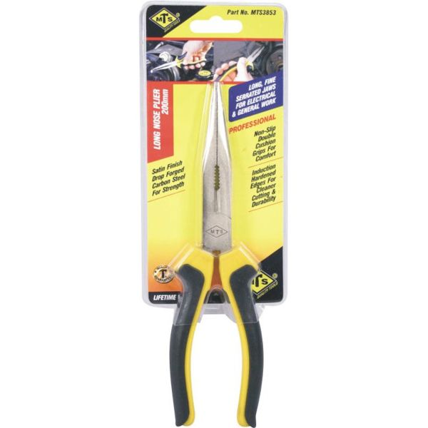 Bulk Pack x 2 MTS -Plier Long Nose Np 200mm Yellow/Black