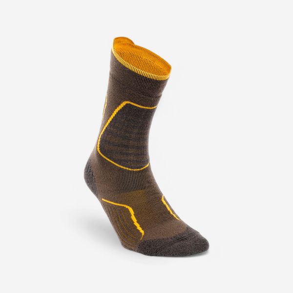 Solognac Adult Hunting Warm Socks Stat 900 - Brown &amp; Yellow