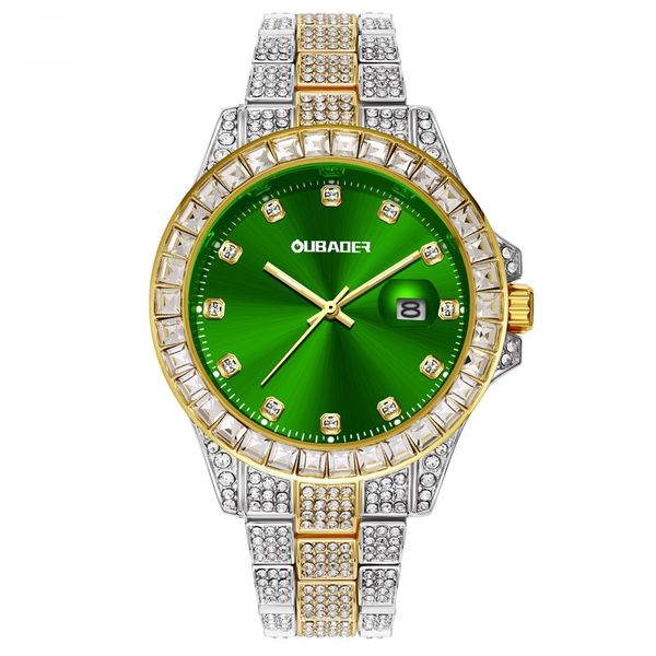 European And American Large Dial Men's Watch With Diamonds