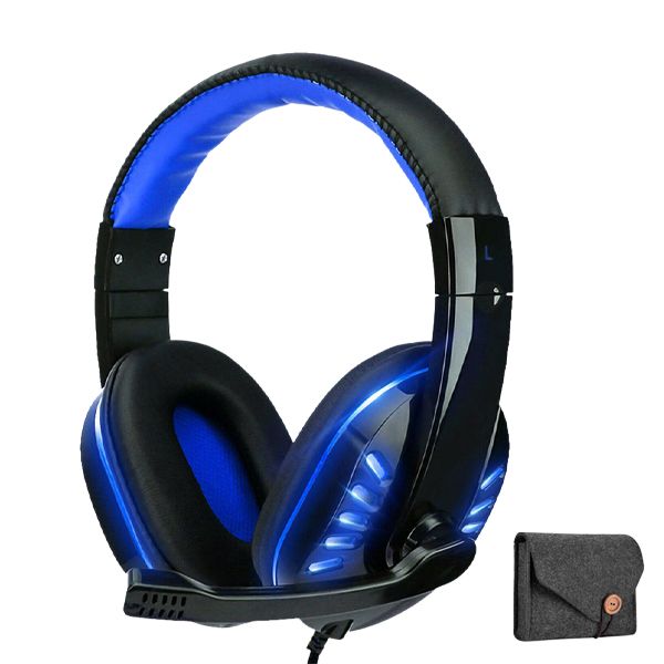 Gaming Headphones for P4/x-one-Black And Pouch