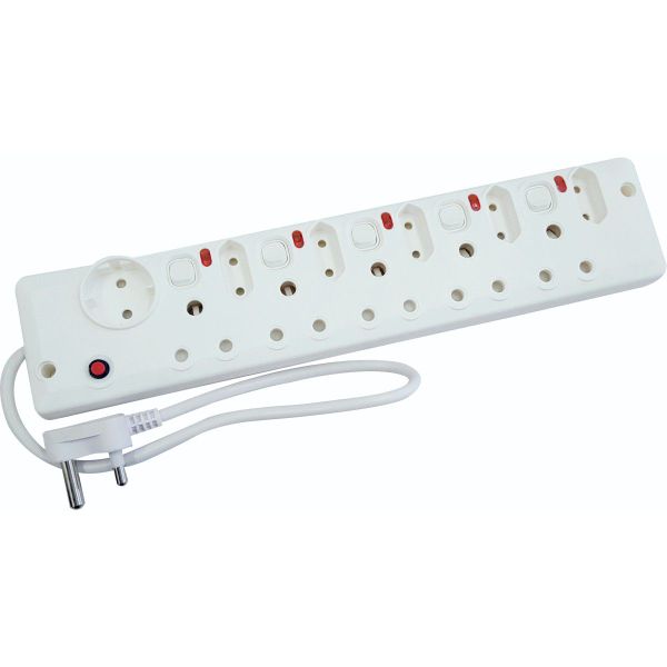 11 Way Multiplug with 5 Illuminated Switches