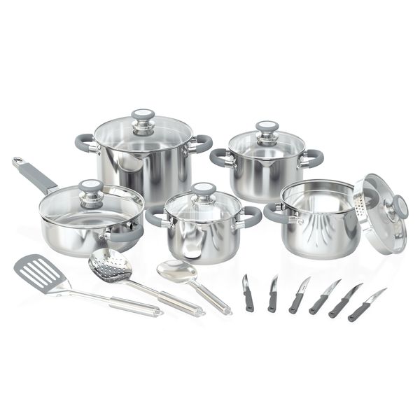 Bennett Read 19-Piece Supreme Stainless Steel Set with Cool-Touch Handles