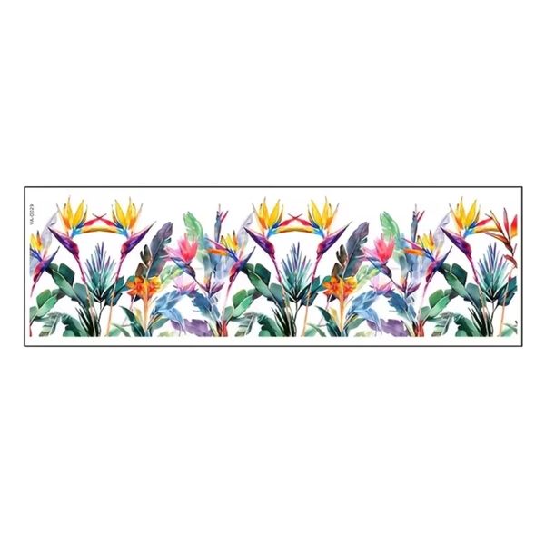Decor Self-Adhesive Window Film With Tropical Greenery Leaves Design - 88cm